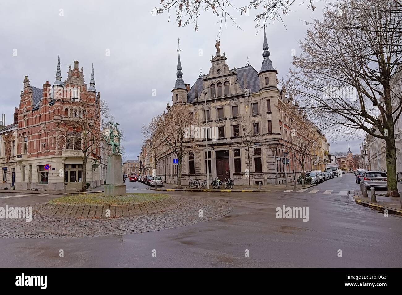 Eclectic neo flemish renaissance villa`s in Zurenborg district, Antwerp Stock Photo